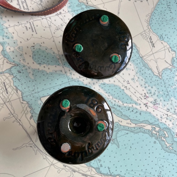 Vintage Evangeline Canada Ceramic Tapered Candle Holders - Picture 3 of 3